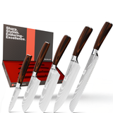 5-piece Knife Set Damascus Style